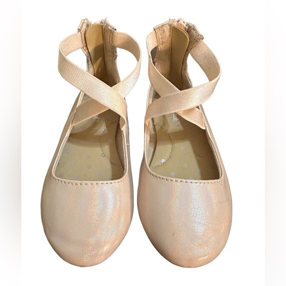 Cat & Jack Iridescent Pink Ballet Flat Shoes for Toddler Girl - Picture 1 of 3